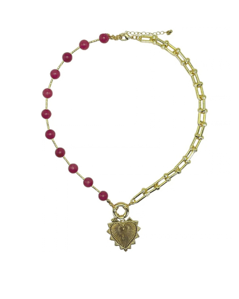 Intricate Red Heart Necklace