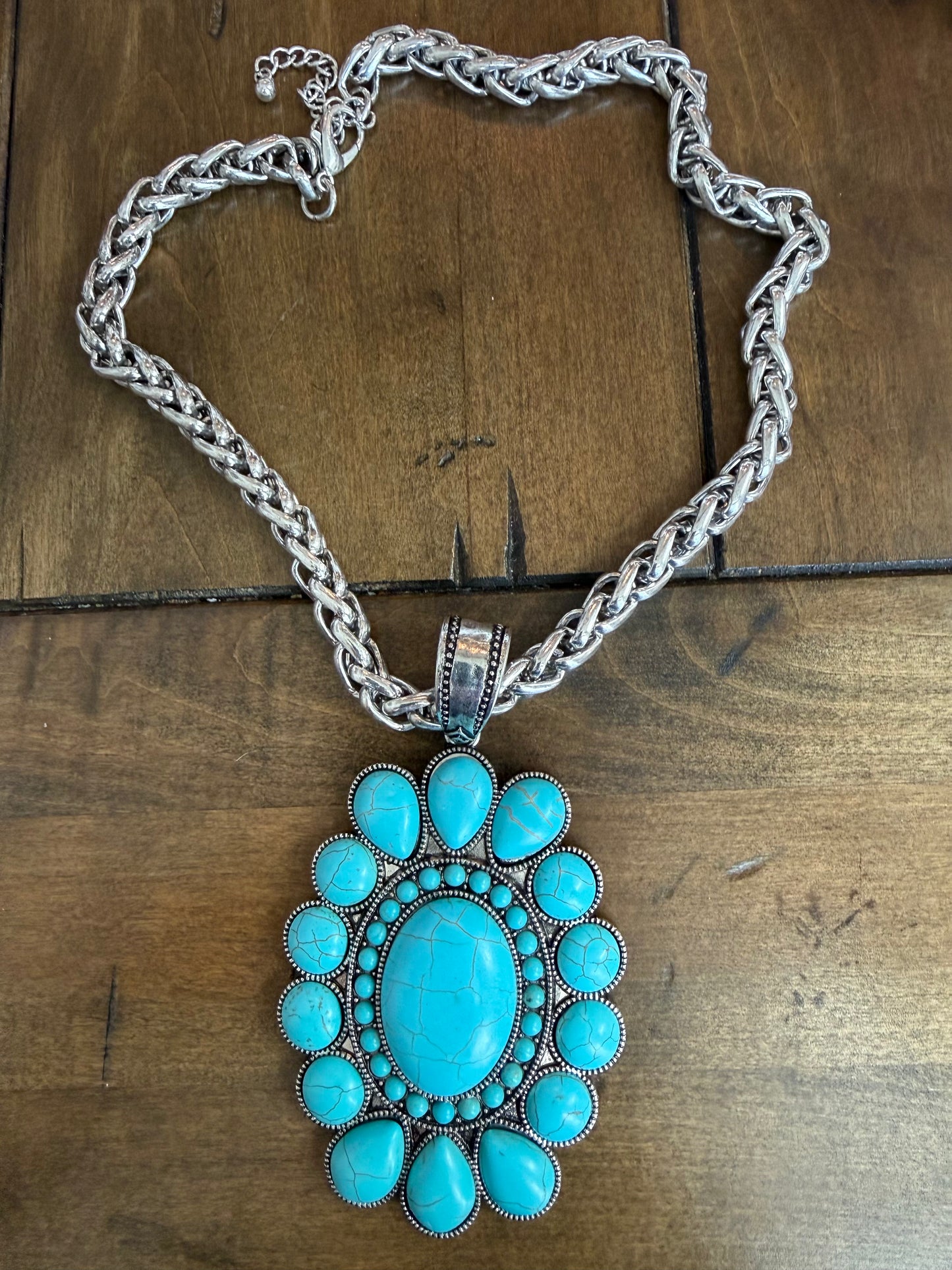 Turquoise Medallion Necklace