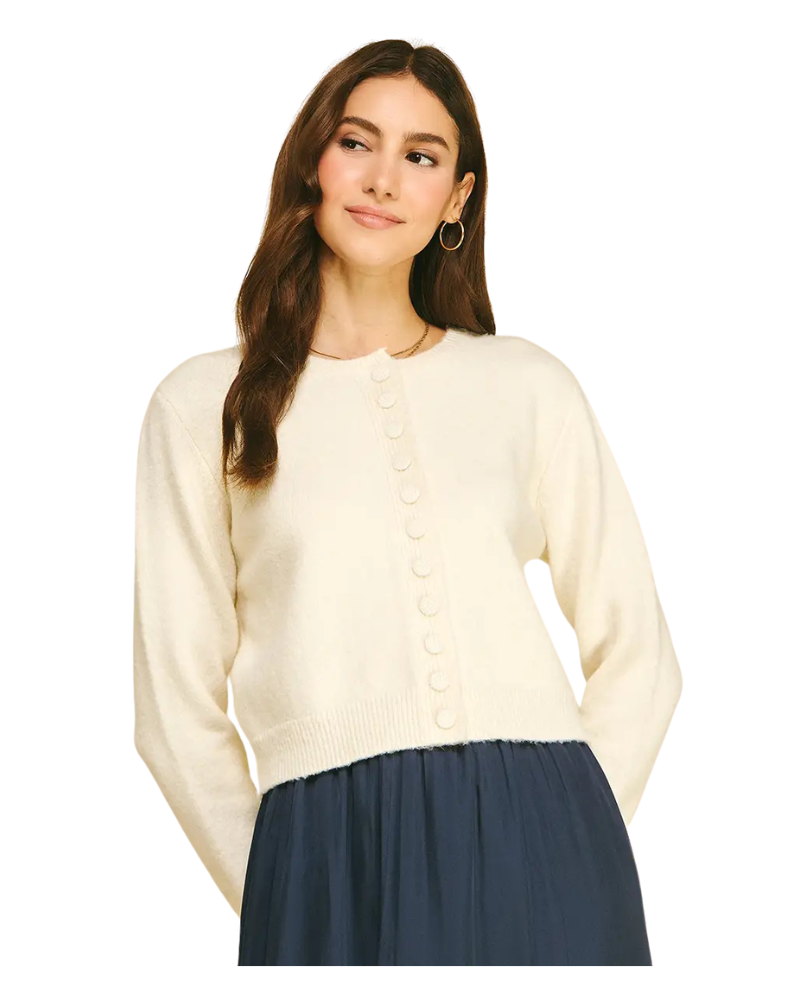 Cream Button Down Cardigan