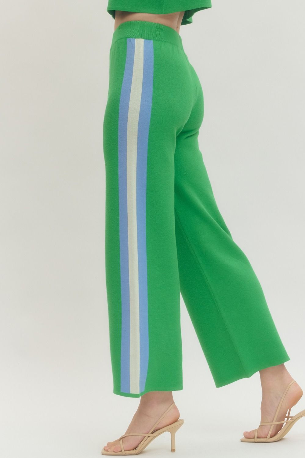 Pink Striped Pant Set