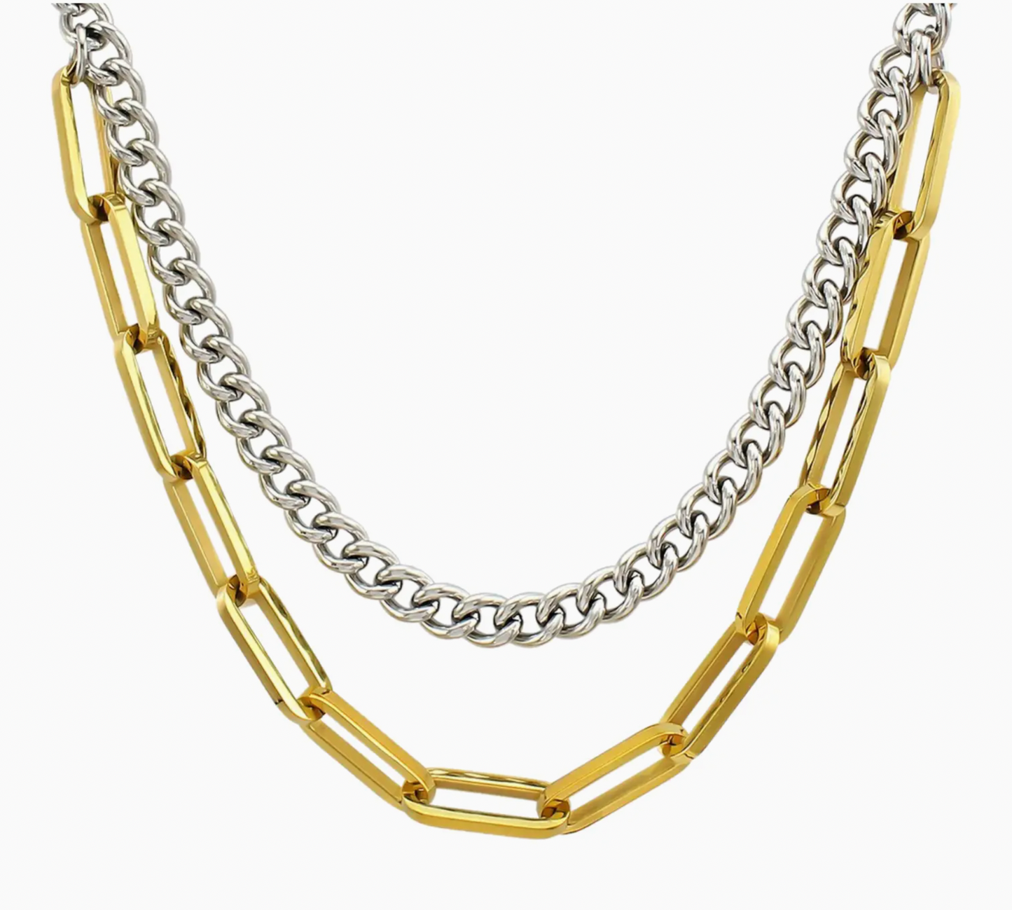 Stacked Two Toned Necklace