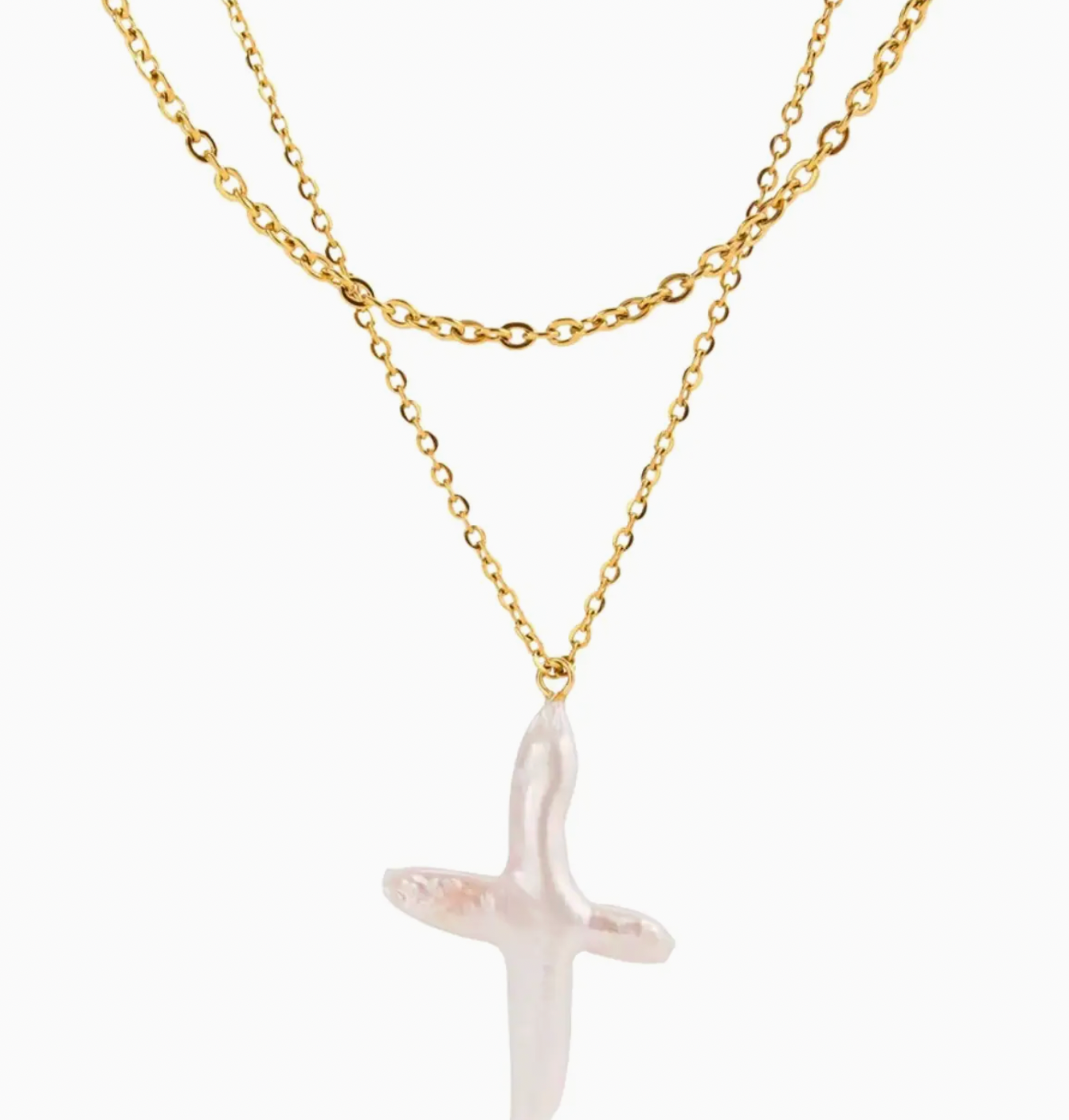 Pearl Cross Necklace