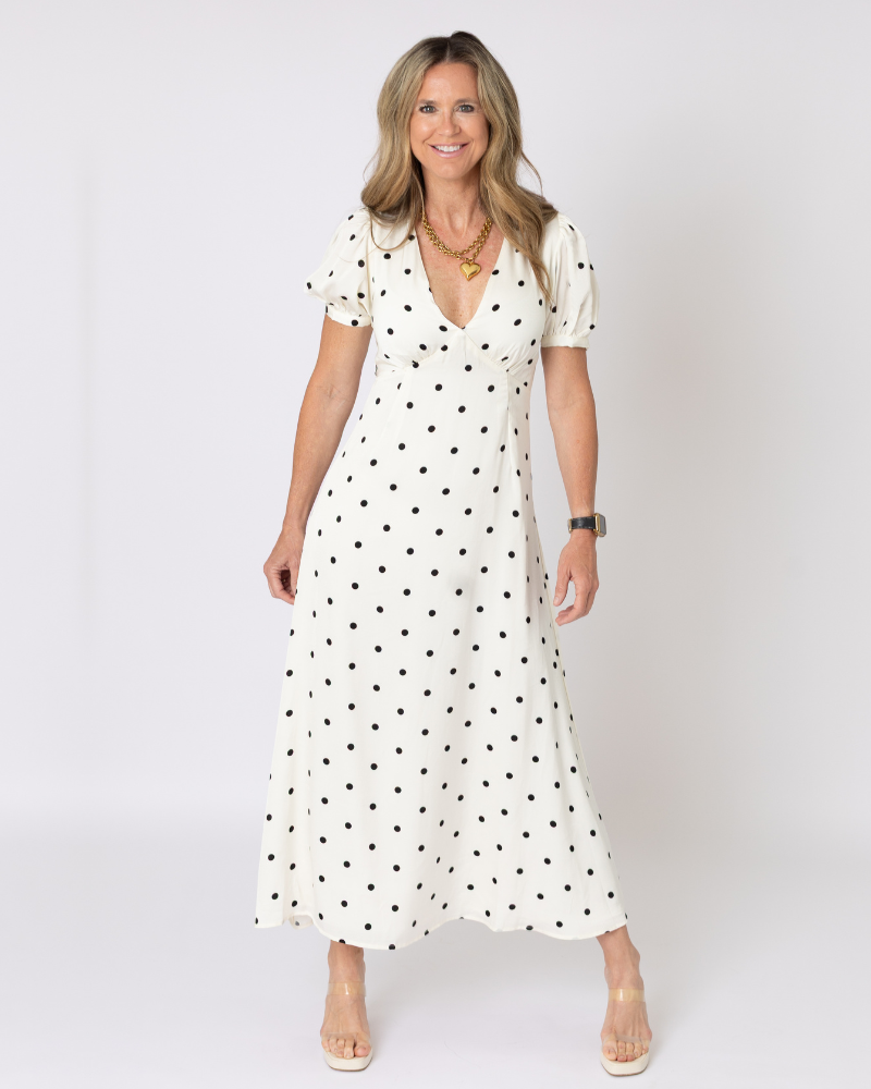 Oversized Polka Dot Maxi Dress