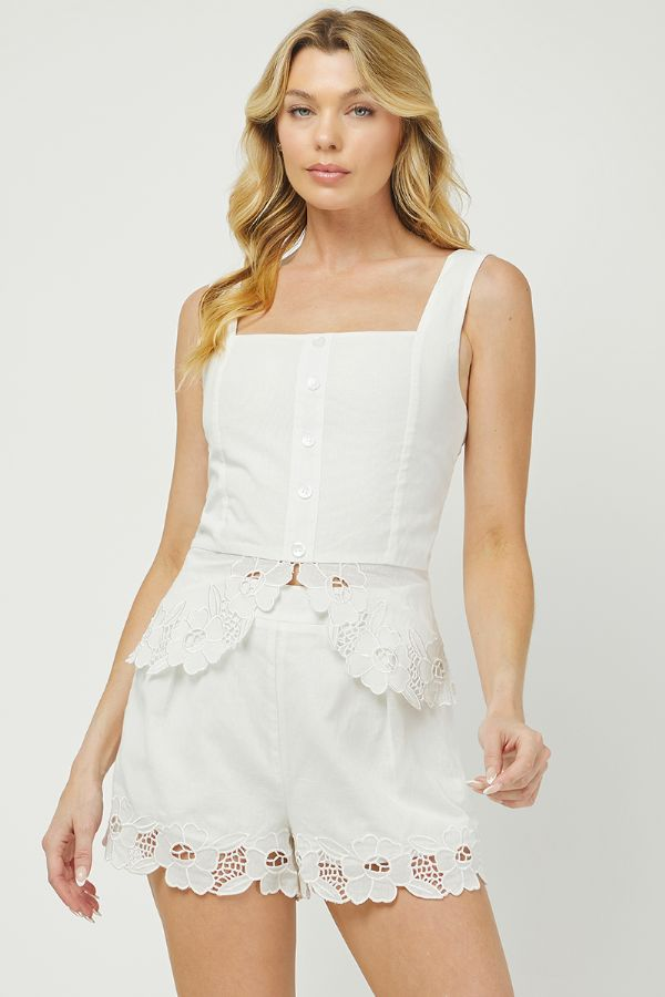Button Down Peplum Top