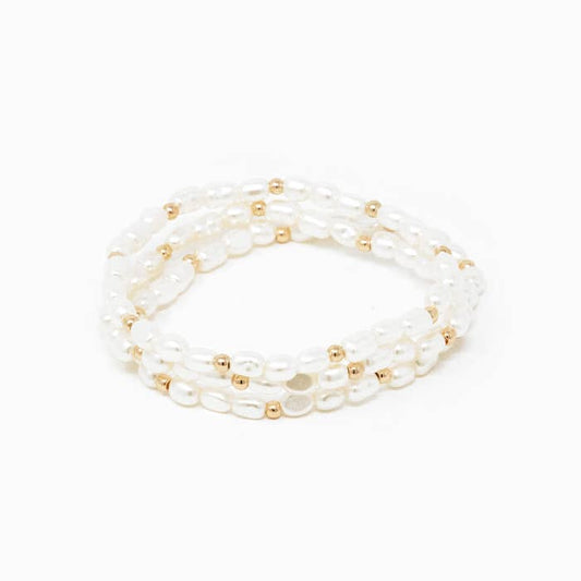 Pearl Bracelet Set of 3