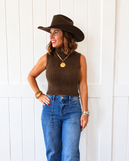Brown Sweater Tank