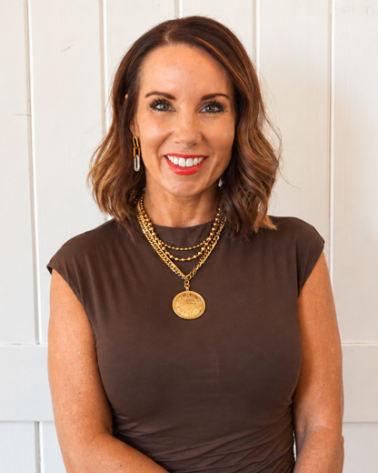 Brown Mock Neck Top