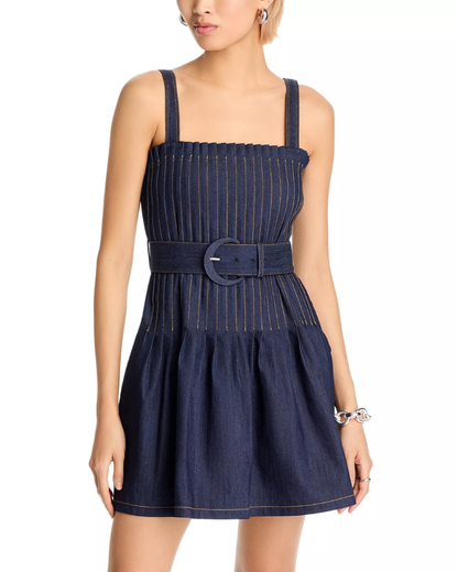 Dark Denim Belt Dress
