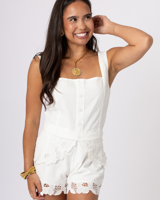 Button Down Peplum Top