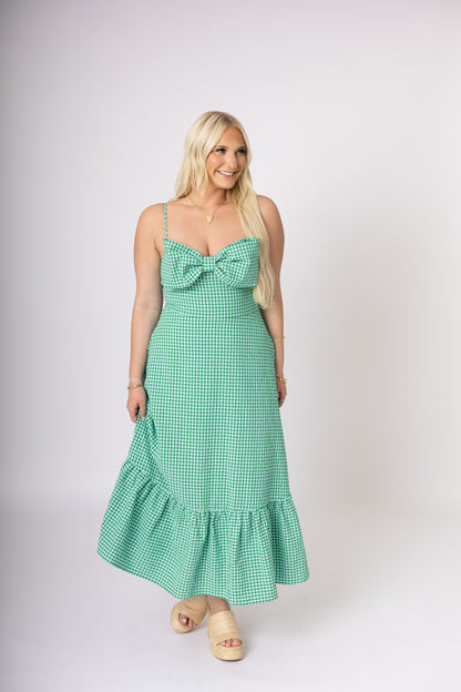 Green Bow Gingham