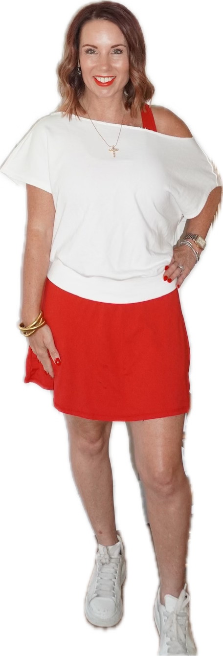 White Terry Off Shoulder Top