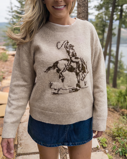 Cream Cowboy Pinch Sweater