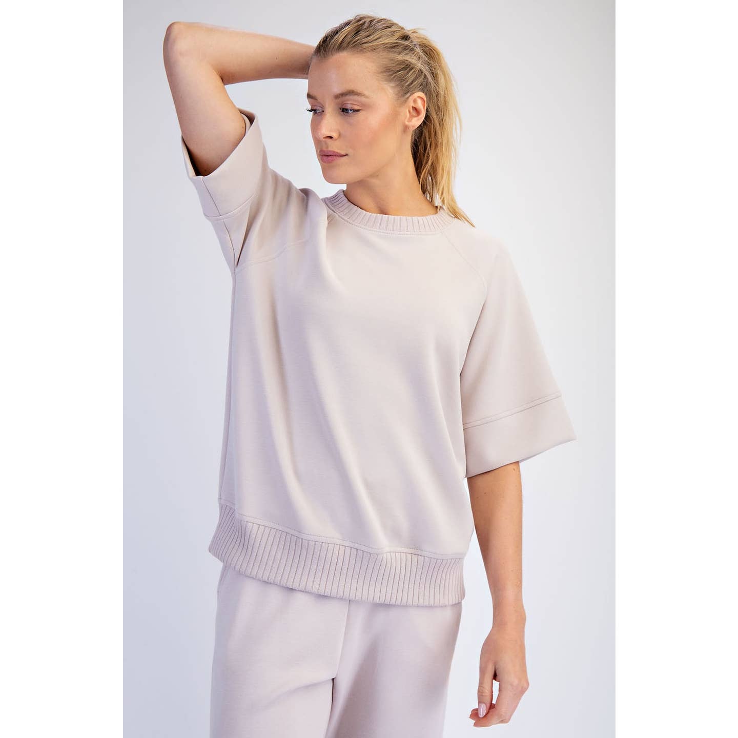 Mocha Cream Rib Top
