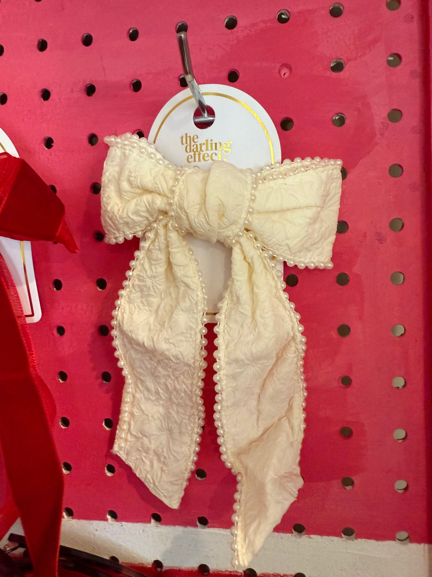 Pearl Hair Clip Bow