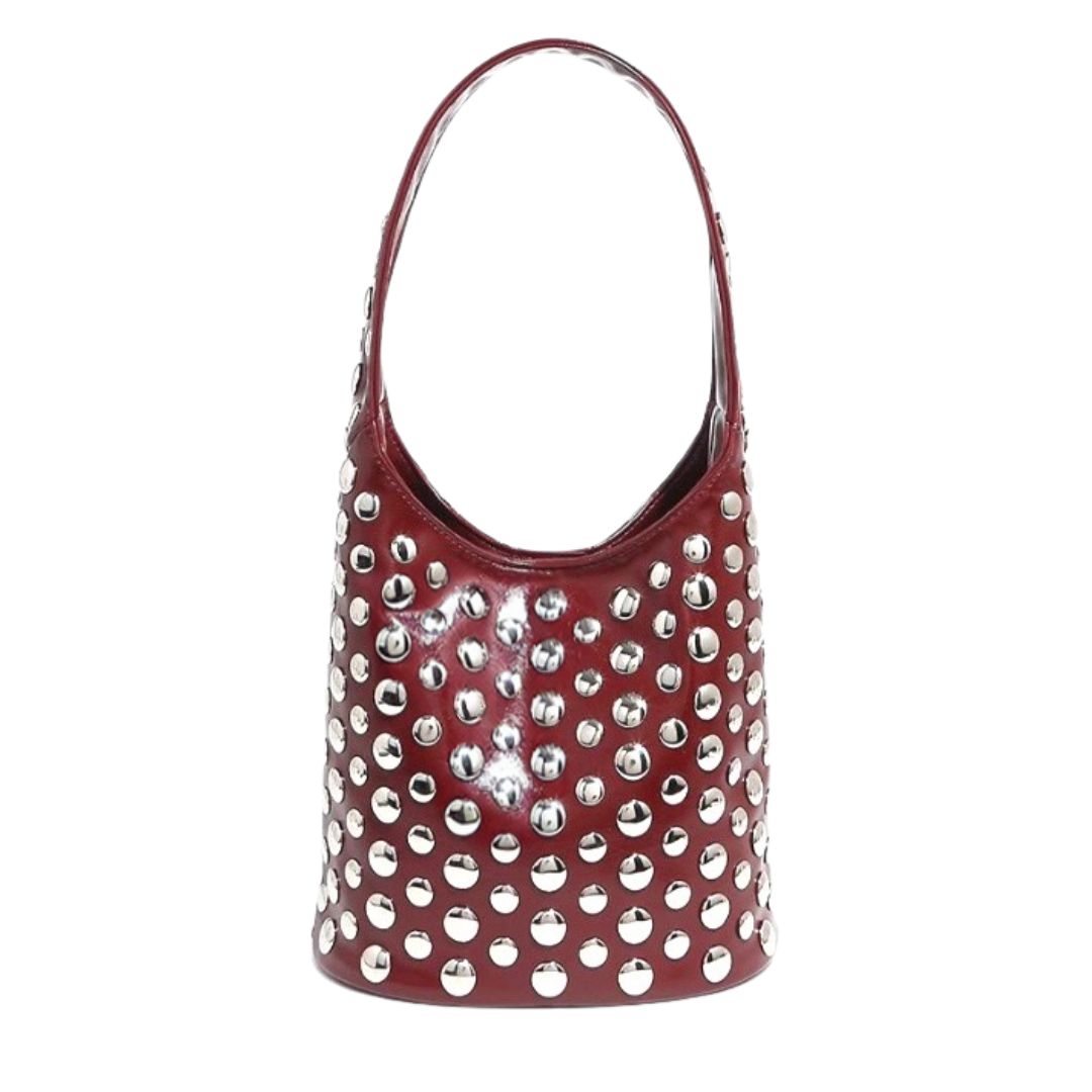Red Stefani Studded Bag
