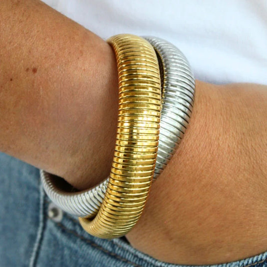 two tone twisted bracelet