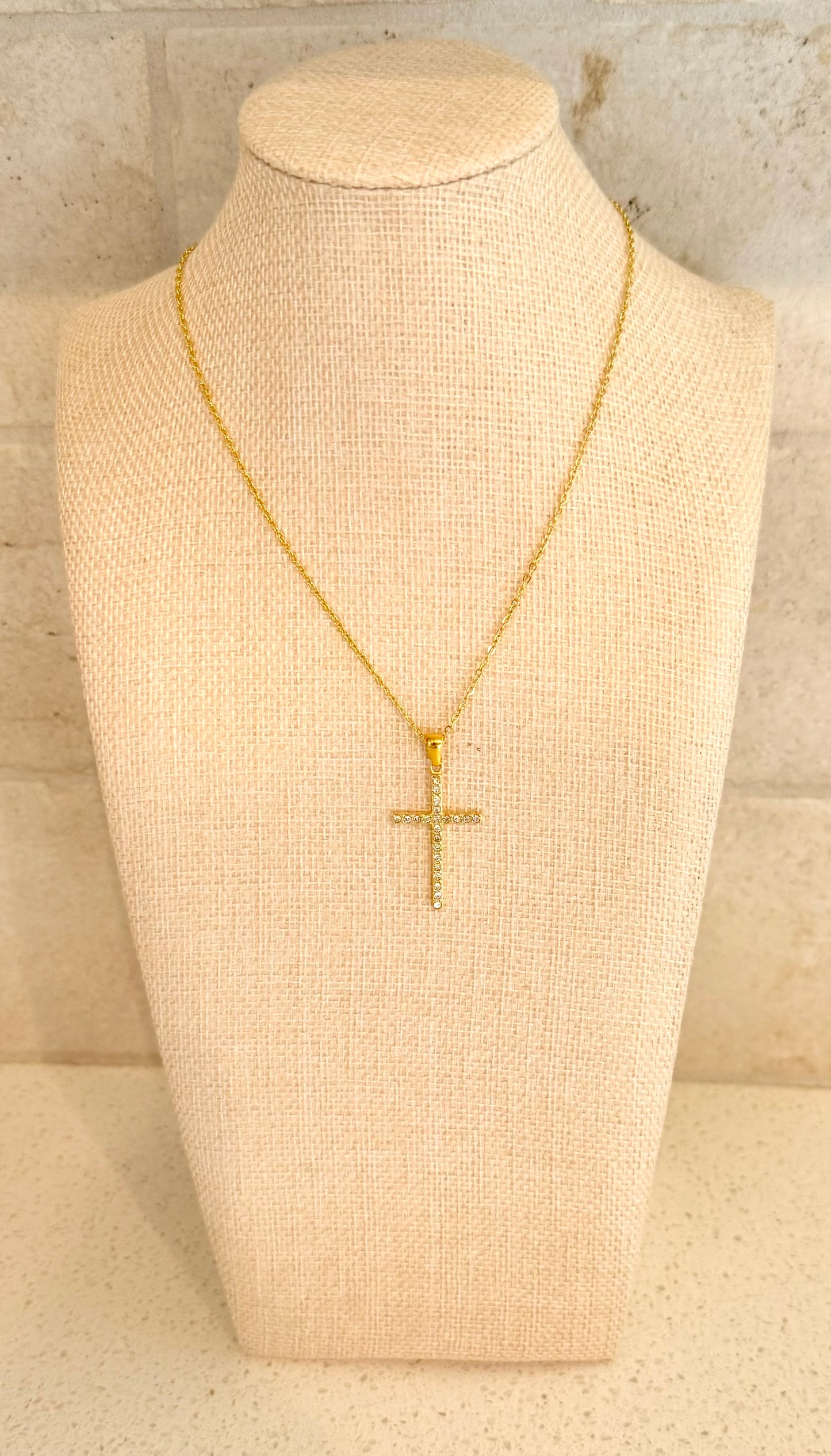 DIAMOND CROSS NECKLACE
