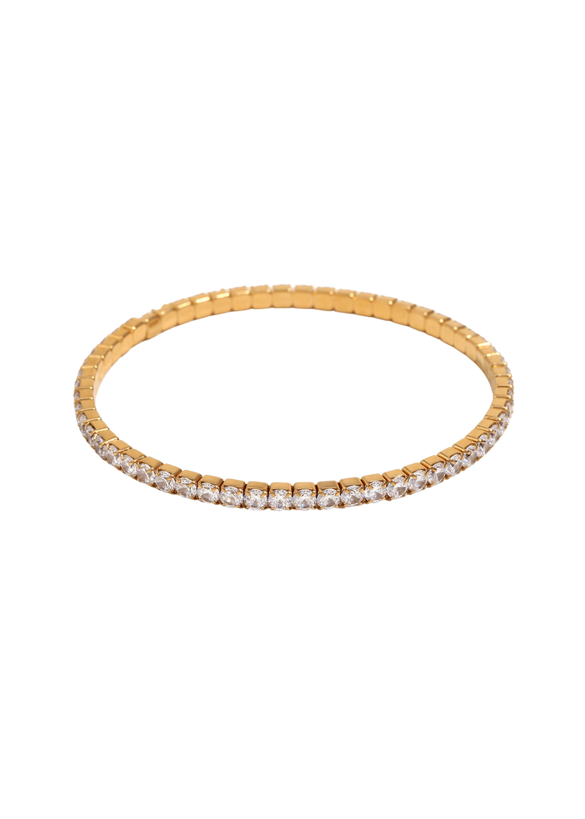 3mm Gold Stretchy Tennis Bracelet