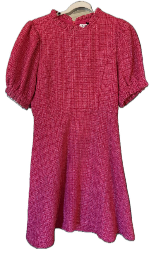 Puff Sleeve Tweed Knit Dress