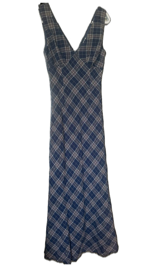 Plaid Sleeveless Maxi Dress