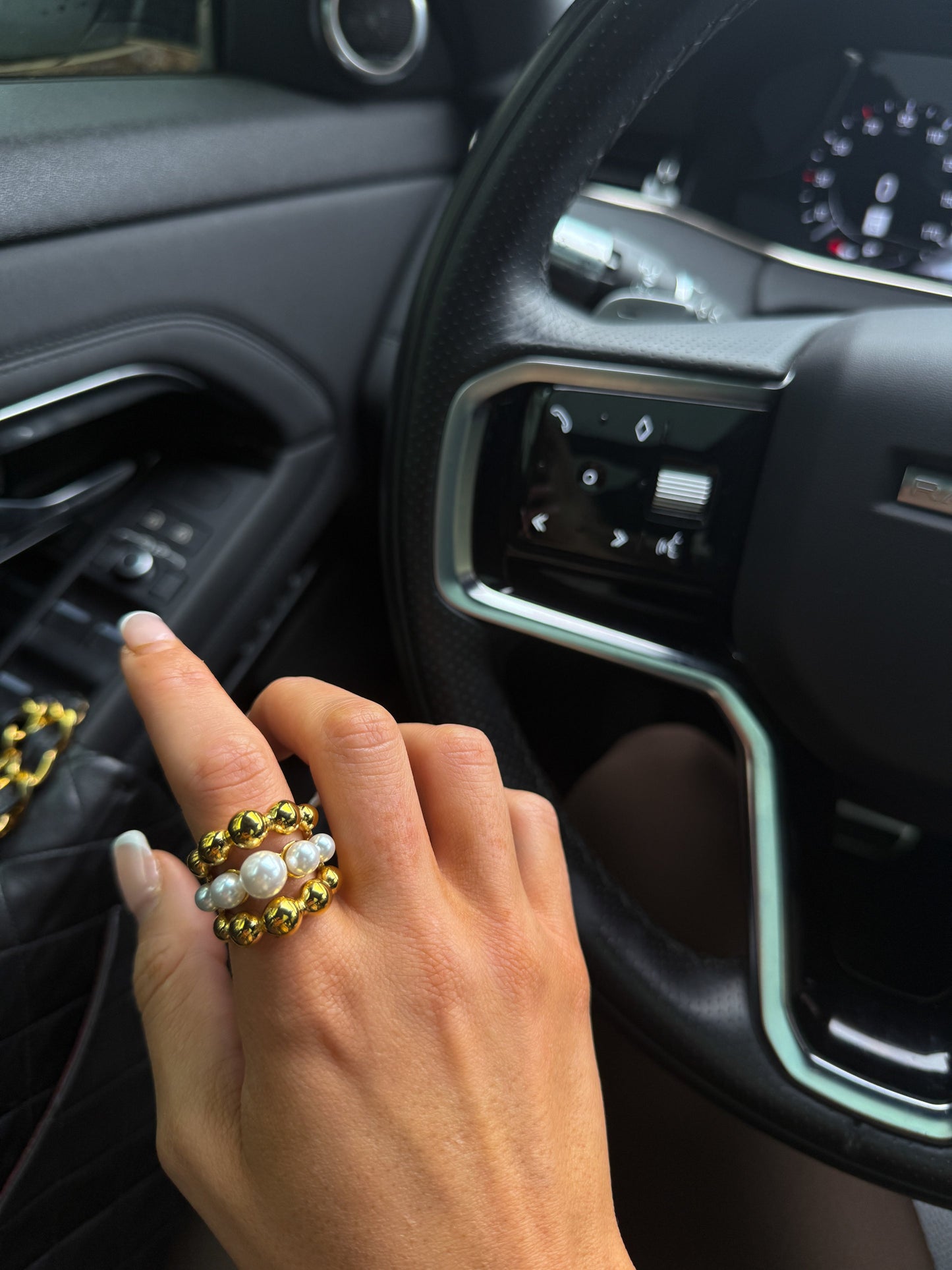 Emma Gold and Pearl Ring