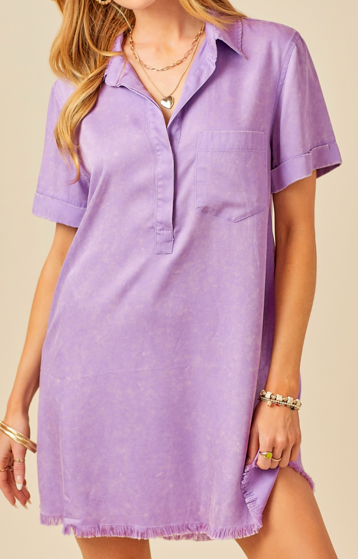 Purple T-Shirt Dress