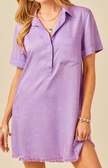 Purple T-Shirt Dress