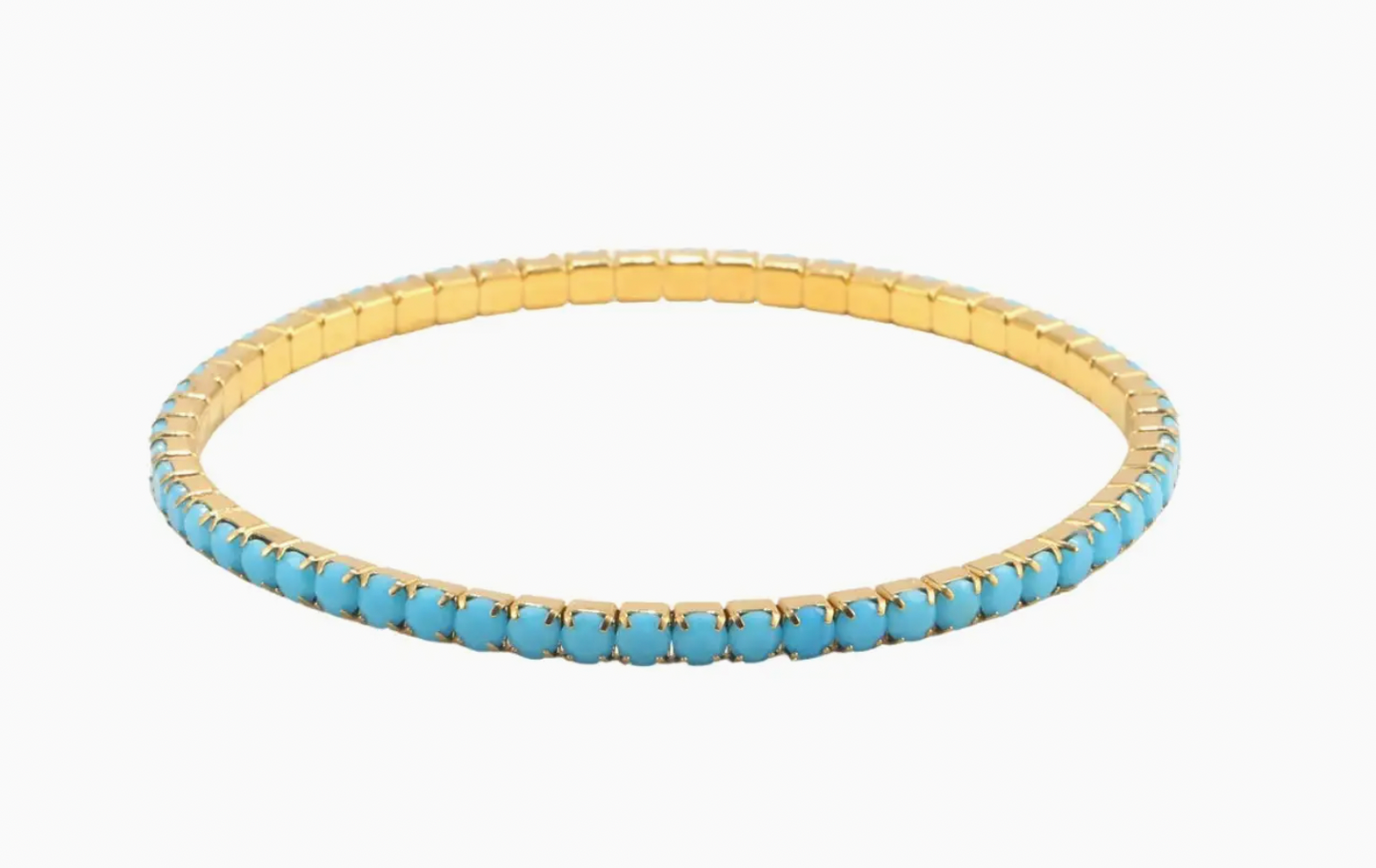 3mm Stretchy Turquoise Tennis Bracelet
