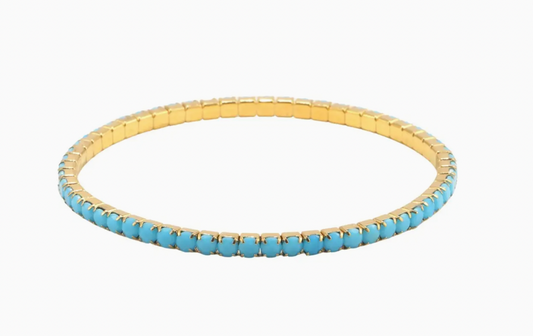 3mm Stretchy Turquoise Tennis Bracelet