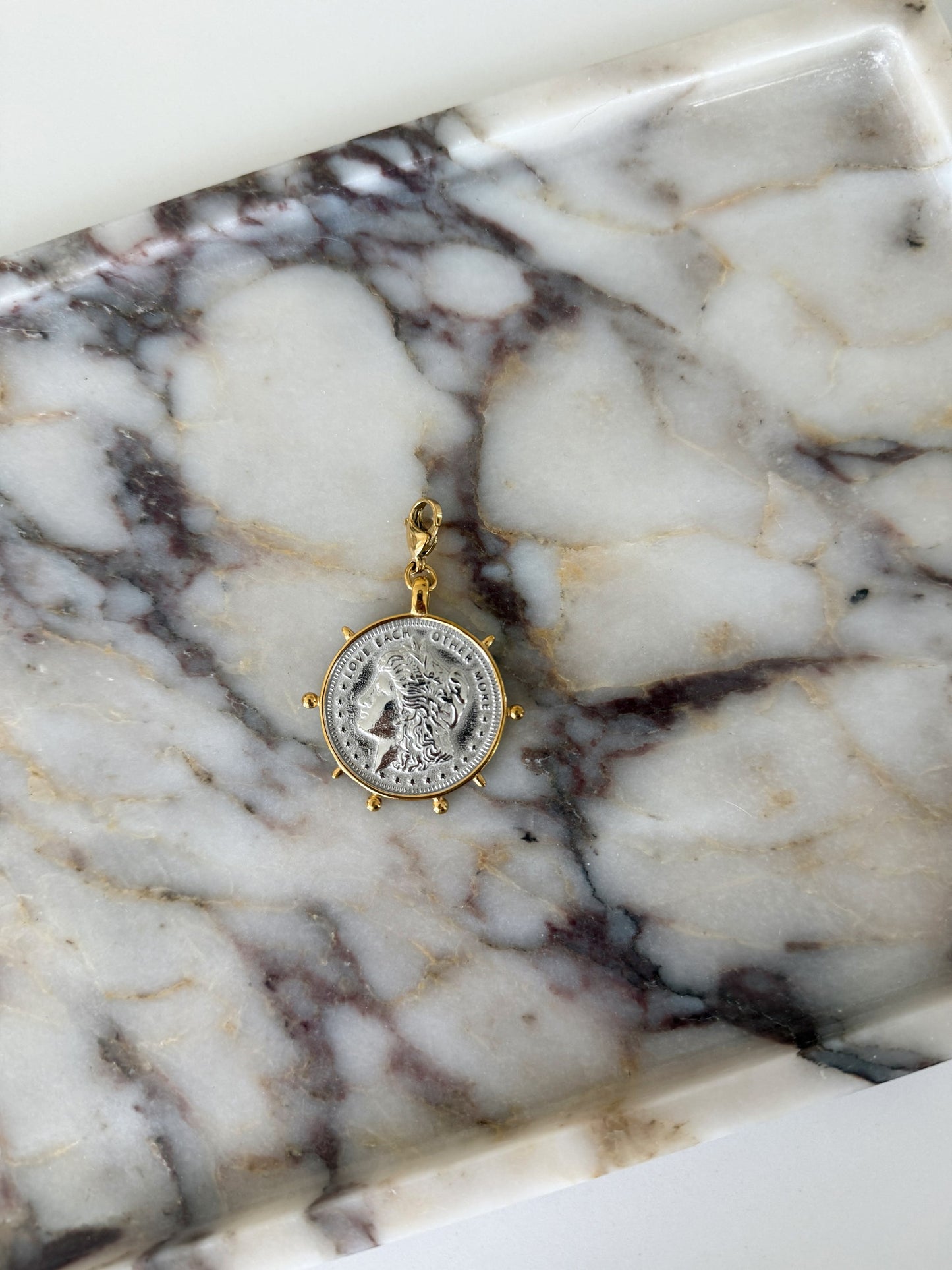 Two Toned Coin Pendant