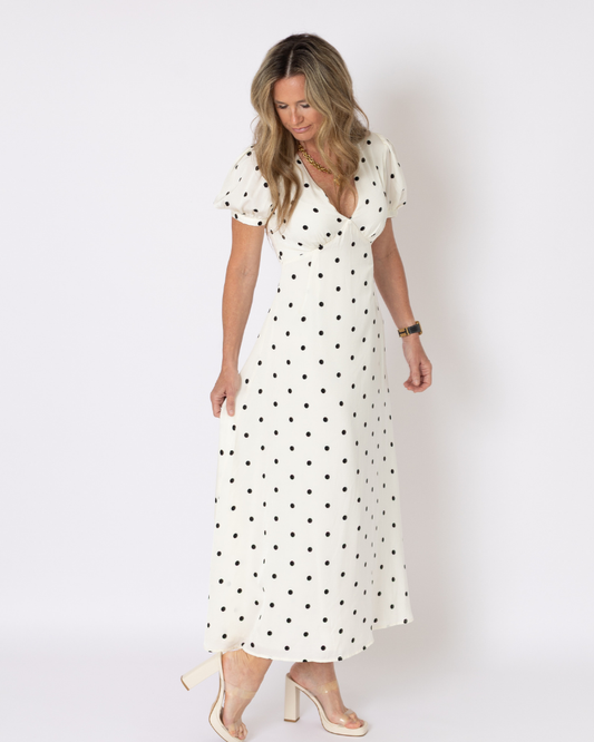 Oversized Polka Dot Maxi Dress