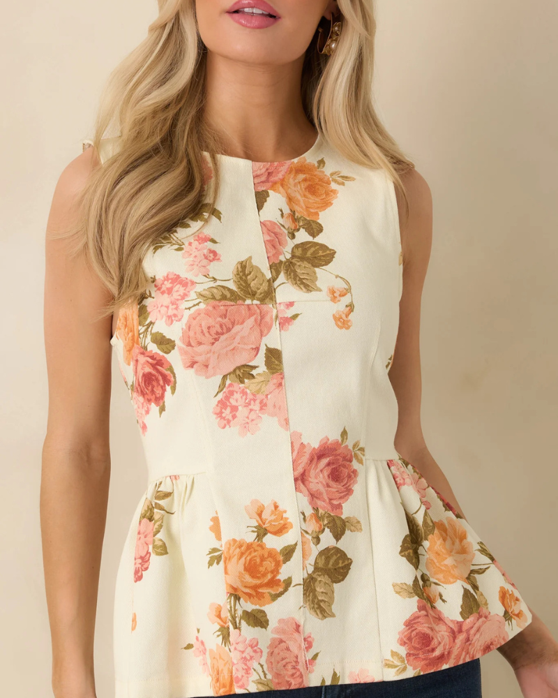 Floral Peplum Top