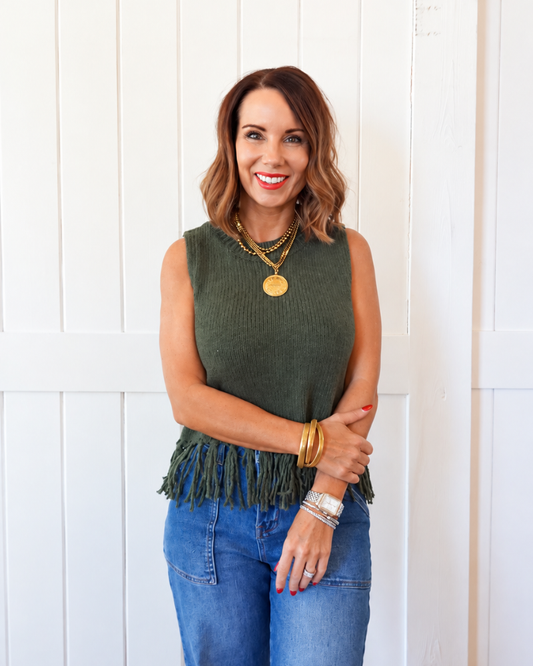 Olive Sweater Vest