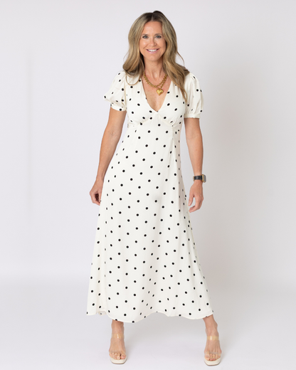 Oversized Polka Dot Maxi Dress