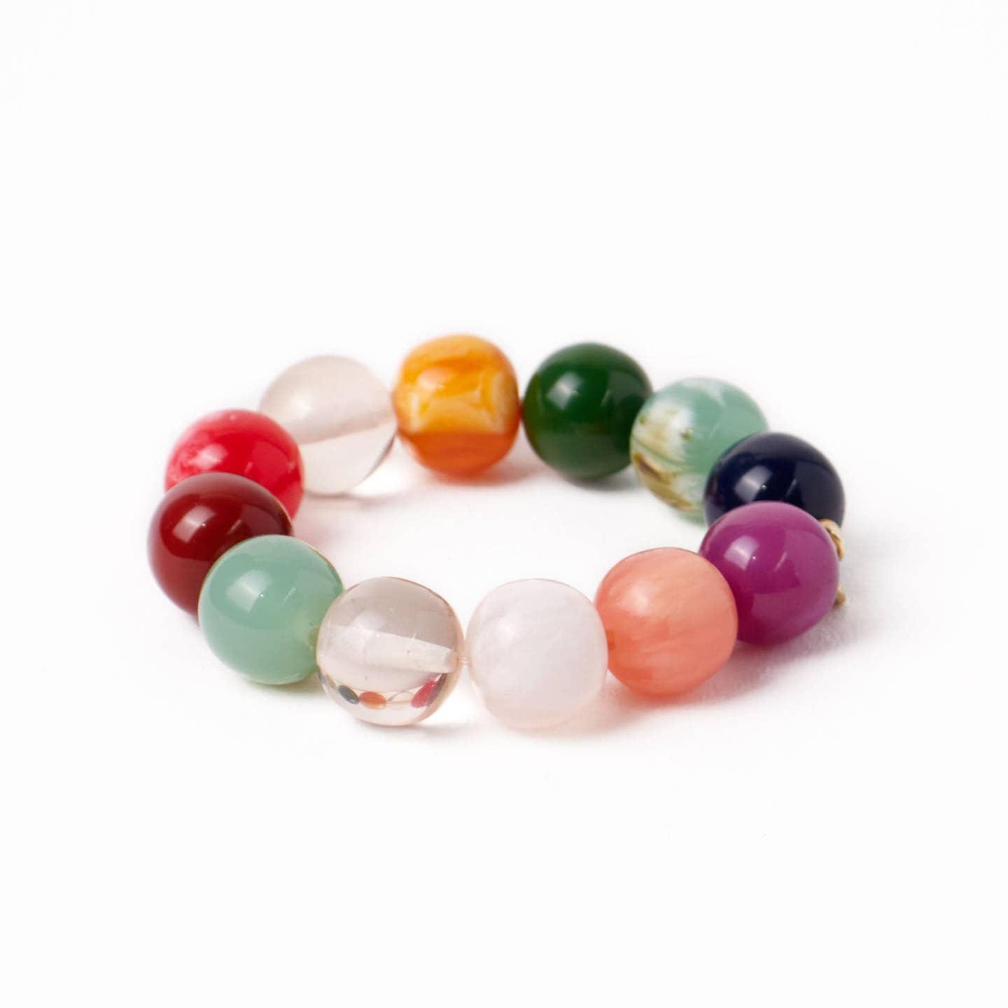 Iris Large Resin Bead Necklace Multi