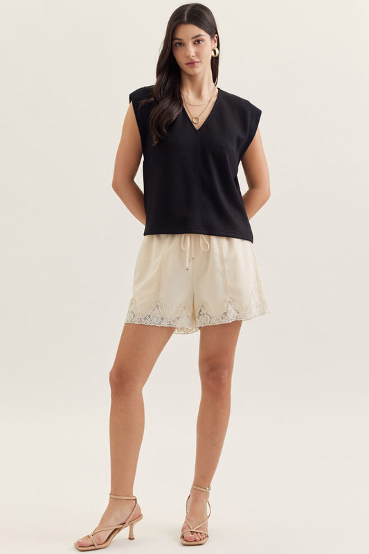 Black Knit Top