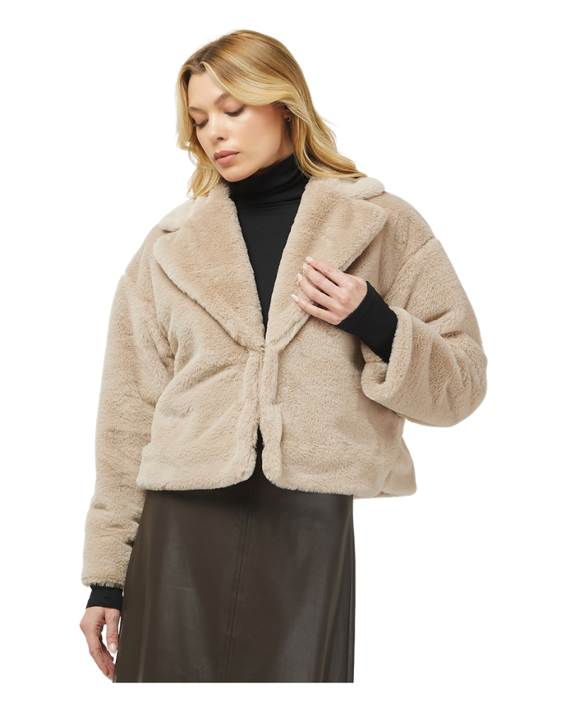 Mocha Faux Fur Jacket